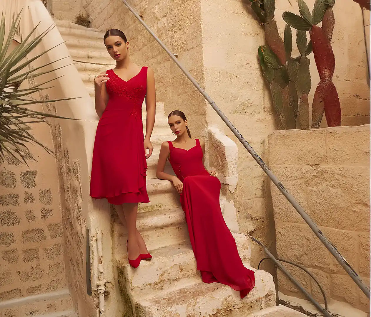 Robes cocktail rouge